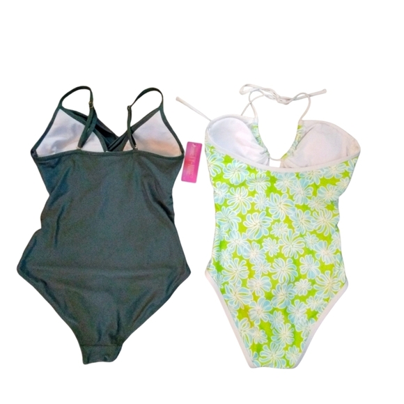 Two Sexy One Piece Swimsuits Hilor And Ninety-Nine Women's Bathing Suits Sz 8 M - Picture 2 of 16